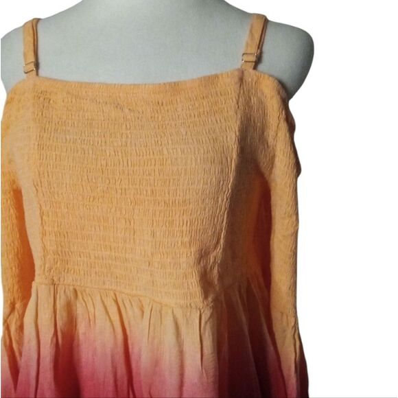 Torrid Rayon Smocked Bright Ombre Blouse Top Size 1X - Picture 8 of 11